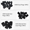 Picture of WMYCONGCONG 30 PCS Universal Laptop Silicon Dust Plugs Protector Stopper Cover for Ethernet Hub Port RJ45, USB A Type Socket, HDMI Female Port