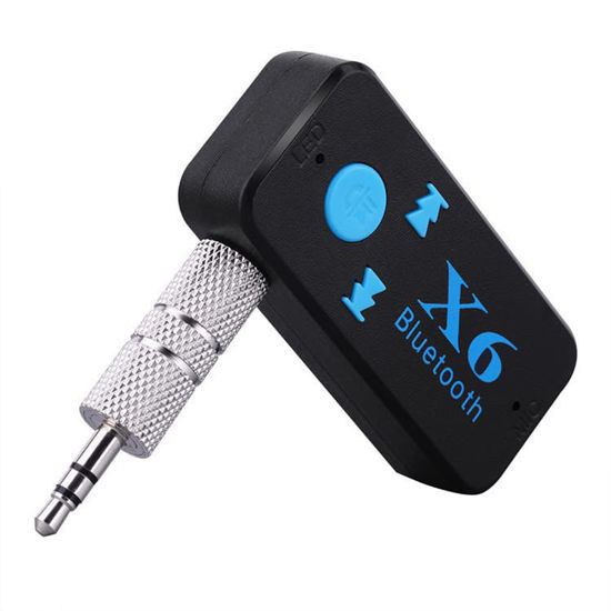 Picture of Bluetooth 5.0 Receiver for Car, Noise Cancelling Bluetooth AUX Adapter Stereo Car Wireless/Hands-Free Call Bluetooth Music Receiver, 4H Battery Life-Black