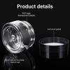 Picture of 4 Pieces Round Clear Wide-mouth Leak Proof Plastic Container Jars with Lids for Travel Storage Makeup Beauty Products Face Creams Oils Salves Ointments DIY Making or Others (1 Ounce, Black)