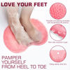 Picture of Shower Foot Scrubber Mat Back Washer Back Exfoliating Bath Wash Pad Wall Mounted Slip Suction Cups Foot Scrubber for Use in Shower Cups Foot Cleaner for Men and Women