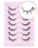 Picture of Onlyall Lashes Natural Look Soft Fluffy Lashes Short Eyelashes Lightweight Natural Lashes Cat Eye Lashes False Eye Lashes 7 Pairs D5