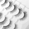 Picture of False Eyelashes Cat Eye Fluffy Wispy Faux Mink Lashes 7 Pairs Dramatic Volume Jiocolor Eyelash Pack DJ-41