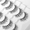 Picture of Dramatic Long Thick Faux Mink Lashes Pack Jiocolor Fluffy 3D Volume Eye Fake Eyelashes 7 Pairs Full Crossed Big Eye Lashes Pack DJ-31