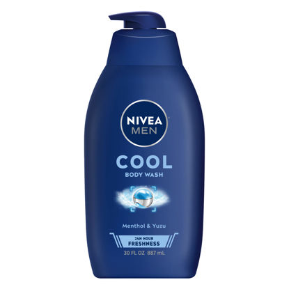 Picture of Nivea Men Cool Body Wash with Icy Menthol, Men Body Wash, 30 Fl Oz Pump Bottle