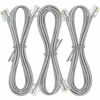 Picture of NECABLES 3Pack Phone Cord 3ft Telephone Cord Phone Line Cord RJ11 6P4C Male to Male for Landline Phone and Fax - 3 Feet