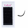 Picture of Eyelash Extension C Curl 0.15 Flat Lash Extensions 13mm Mixed Tray Ellipse Classic Eyelash Extensions Matte Black Individual Lashes (0.15-C, 13mm)