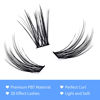 Picture of Individual Lashes DIY Eyelash Extension Cluster Lashes Black Lash Clusters Faux Mink Cluster Lash Extensions Soft Lightweight Eyelash Clusters Pre Made Volume Lashes Makeup (0.07-C, 10-16mm)