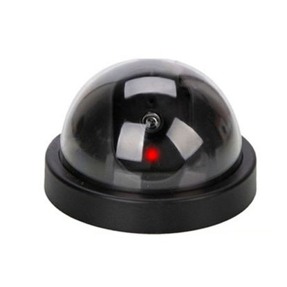 Picture of Etopars Black Dome Fake Dummy Security CCTV Camera Waterproof IR LED Flashing Red Light Outdoor Indoor Surveillance