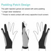 Picture of Mixoo Artists Gloves 2 Pack - Palm Rejection Gloves with Two Fingers for Paper Sketching, iPad, Graphics Drawing Tablet, Suitable for Left and Right Hand (Large)