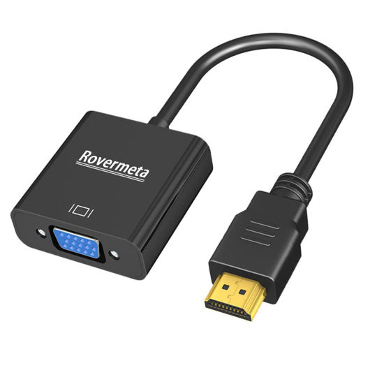 Picture of Rovermeta HDMI to VGA Adapter, Gold-Plated HDMI Male to VGA Female Adapter for Computer, Desktop, Laptop, PC, Monitor, Projector, HDTV, Chromebook, Raspberry Pi, Roku, Xbox and More (1)