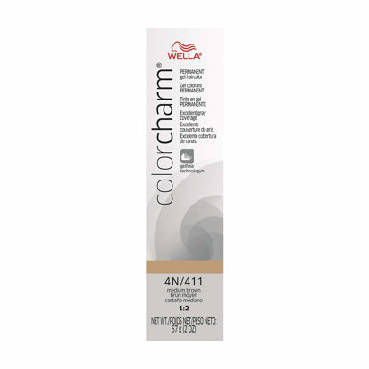 Picture of WELLA Color Charm Permanent Gel, Hair Color for Gray Coverage, 4N Medium Brown