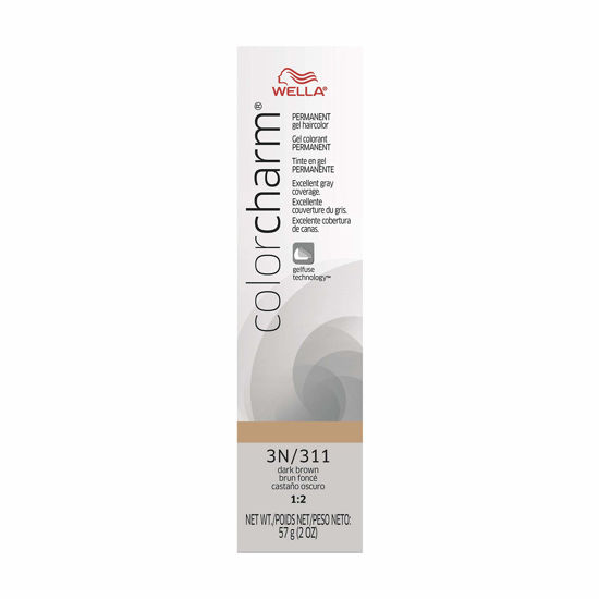 Picture of WELLA Color Charm Permanent Gel, Hair Color for Gray Coverage, 3N Dark Brown