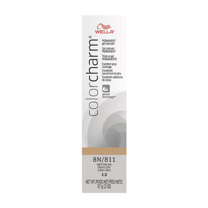 Picture of WELLA Color Charm Permanent Gel, Hair Color for Gray Coverage, 8N Light Blonde