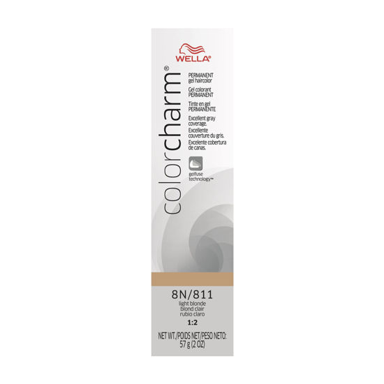 Picture of WELLA Color Charm Permanent Gel, Hair Color for Gray Coverage, 8N Light Blonde