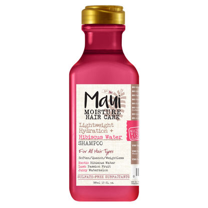 Picture of Maui Moisture Lightweight Hydration + Hibiscus Water Shampoo for Daily Moisture, No Sulfates, 13 fl oz