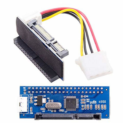 Picture of cablecc IDE/PATA 40Pin Disk to SATA Female Converter Adapter PCBA for Desktop & 3.5" Hard Disk Drive