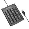 Picture of USB Numeric Keypad, Jelly Comb Portable Slim Multi-Function Mini USB Number Pad Keyboard Full Size 19 Key Black#13-SZJP