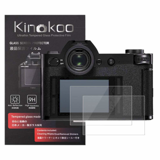 Picture of kinokoo Tempered Glass Film for Leica SL Crystal Clear Film Leica SL Screen Protector Bubble-Free/Anti-Scratch(2 Pack)