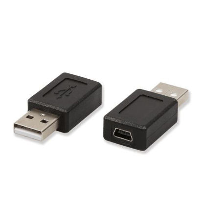 Picture of ELECTOP 2 Pack USB 2.0 A Male to USB B Mini 5 Pin Female Adapter Converter