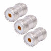 Picture of Fancasee (3 Pack) PL-259 / SO-239 UHF Female to Female Coax Coaxial Barrel Connector Adapter Coupler for CB Ham Radio HF VHF UHF Antenna Cable Cord Extension