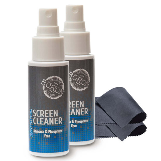 Picture of Screen Cleaner Spray Bottle with Microfiber Cloth for Electronical Devices, Ideal for Laptops, Computers, Tv Screens, Phone Screens, Tablets, Camera Lenses, E-Readers (2 x 1.70 Ounces)