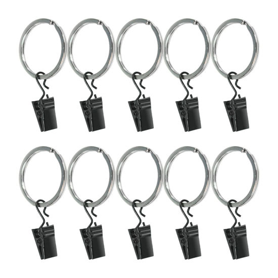 Picture of LimoStudio [Set of 10] Metal Ring Clips for Studio Backdrop Background, Compatible with Backdrop Stands, Background Support Stand, Curtain Ring, Drapery Ring Clip, AGG3231