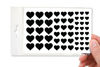 Picture of BLOCKED Webcam/Camera Vinyl Covers | 57 Low-Tack Restickable Webcam Sticker | 3-Sizes | Black 57-Pack Hearts (Muted Matte)