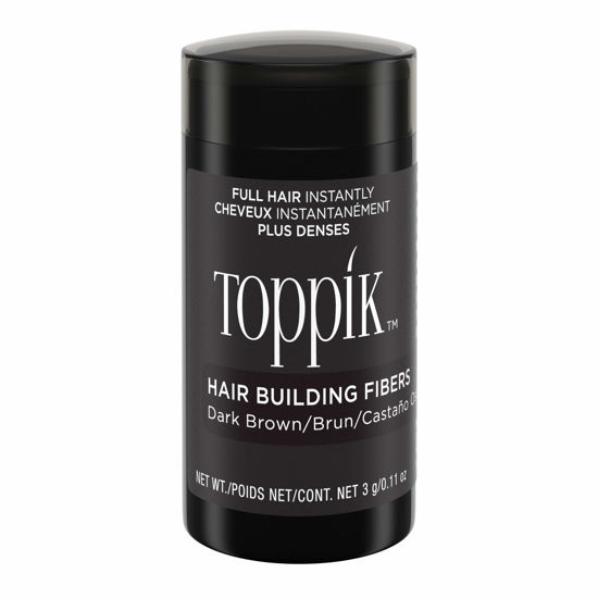 Picture of Toppik Hair Building Fibers, Dark Brown, 3g, Fill In Fine or Thinning Hair, Instantly Thicker, Fuller Looking Hair, 9 Shades for Men & Women