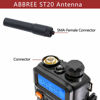 Picture of ABBREE ST20 Dual Band SMA-Female 144MHz/430MHz Rubber Antenna Mini Soft Whip Antenna for gmrs Radio BAOFENG UV-5R BF-888S UV-82 UV-9R Plus UV-K5 Two Way Radio