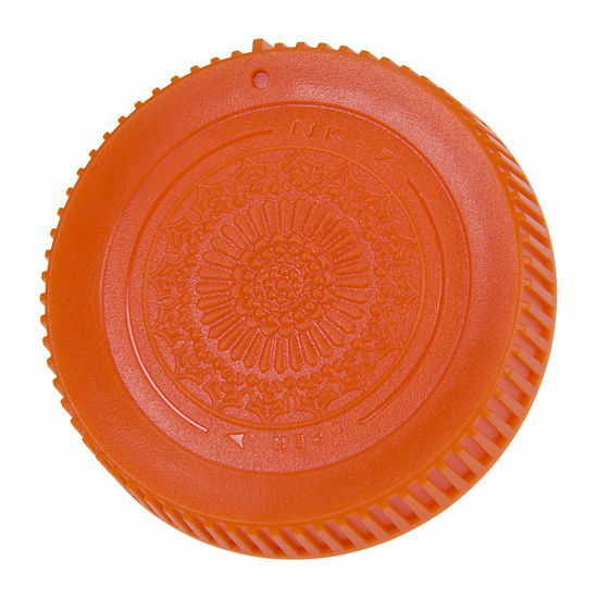 Picture of Fotodiox Designer Orange Rear Lens Cap for Nikon Z Lenses - Compatible with Nikon Z-Mount Lenses and Adapter Mounts (Replaces Nikon LF-N1 Rear Lens Cap) - Plastic