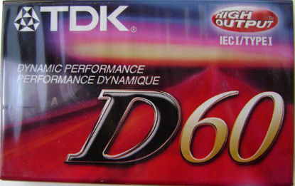 Picture of TDK D60 ICE I/Type I Dynamic Performance High Output Audio Cassette Tape - A superior general-purpose audio cassette