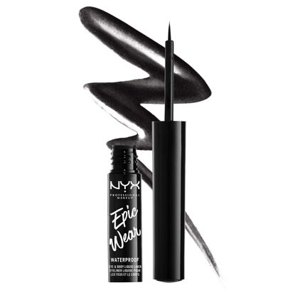 Picture of NYX PROFESSIONAL MAKEUP Epic Wear Metallic Liquid Liner, Long-Lasting Waterproof Eyeliner - Black Metal