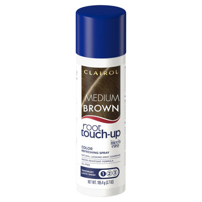 Picture of Clairol Root Touch-Up by Nice'n Easy Temporary Hair Coloring Spray, Medium Brown Hair Color, Pack of 1