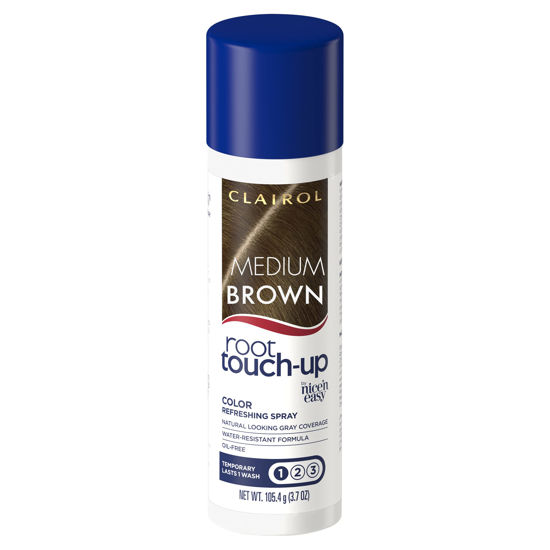 Picture of Clairol Root Touch-Up by Nice'n Easy Temporary Hair Coloring Spray, Medium Brown Hair Color, Pack of 1