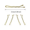 Picture of 220 Count Mini Wavy 1.38 Inch Blonde Bobby Pins, YINGFENG Small Gold Hair Clips with Storage Box for Updos, Metal Hair Clips for Kids, Girls and Women, Suitable for All Hair Types