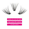 Picture of Individual Lashes 30D Lash Clusters Extensions Volume DIY Eyelash Extension Kit Mink Cluster Lash Extensions Fluffy Individual False Eyelashes (30D-0.07-D, 14mm)