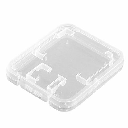 Picture of 20 Pieces Clear Plastic Memory Card Case Memory Card Case Holder with SD Micro SD T-Flash Card (Only Include Case, Memory Card Not Included)