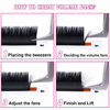 Picture of Volume Lash Extensions D Curl 0.10 Mixed Tray Blooming Lashes Easy Fan Volume Lashes Trays Faux Mink Eyelash Extension Supplies (0.10-D, 15-20 Mix)