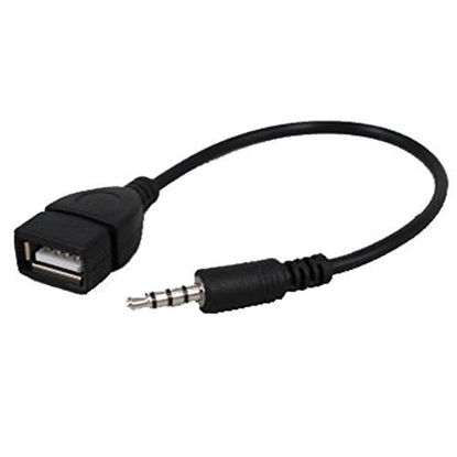 Picture of SmartEra USB Female to 3.5mm Jack Male Audio Converter Adapter (Black)