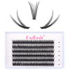 Picture of DIY Eyelash Extension Cluster Lashes 240pcs Individual Lashes D Curl 0.10 Natural Individual Lash Extensions False Eyelashes Wispy Makeup at Home (YW-0.10D, 14mm)