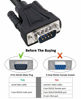 Picture of DTech 1.5ft DB9 Serial Cable COM Port Male to Male RS232 Straight Through 9 Pin Data Cord (0.5 Meter, Black)