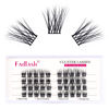 Picture of DIY Eyelash Extension Cluster Lashes 0.07mm Individual Lashes Black Lash Clusters Faux Mink Cluster Lash Extensions Soft Lightweight Eyelash Clusters Premade Volume Lashes Makeup (0.07-D, 12mm)