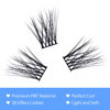 Picture of DIY Eyelash Extension Cluster Lashes 0.07mm Individual Lashes Black Lash Clusters Faux Mink Cluster Lash Extensions Soft Lightweight Eyelash Clusters Premade Volume Lashes Makeup (0.07-D, 12mm)