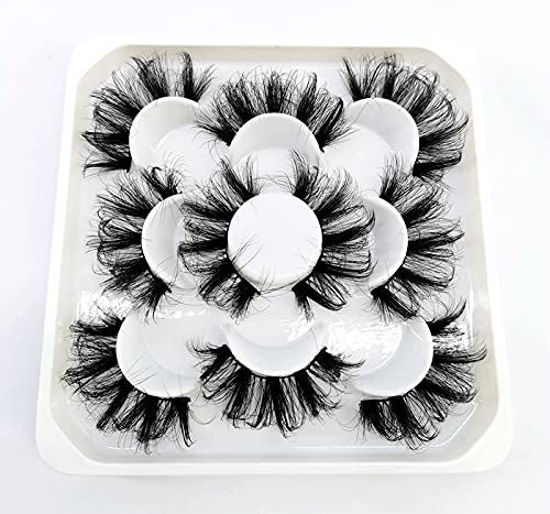 Picture of HBZGTLAD new 5 Pairs 25 mm 3d Mink Lashes Bulk Faux with Custom Natural Mink Lashes Pack Short Wholesales Natural False Eyelashes (QZ-01)