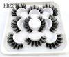 Picture of HBZGTLAD new 5 Pairs 25 mm 3d Mink Lashes Bulk Faux with Custom Natural Mink Lashes Pack Short Wholesales Natural False Eyelashes (QZ-04)