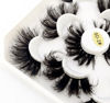 Picture of HBZGTLAD new 5 Pairs 25 mm 3d Mink Lashes Bulk Faux with Custom Natural Mink Lashes Pack Short Wholesales Natural False Eyelashes (9D-02#)