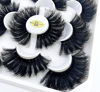 Picture of HBZGTLAD new 5 Pairs 25 mm 3d Mink Lashes Bulk Faux with Custom Natural Mink Lashes Pack Short Wholesales Natural False Eyelashes (9D-13)