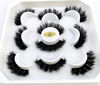 Picture of HBZGTLAD new 5 Pairs 25 mm 3d Mink Lashes Bulk Faux with Custom Natural Mink Lashes Pack Short Wholesales Natural False Eyelashes (9D-01)