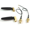 Picture of 2.4ghz 2.4 G WiFi Antenna 2dbi SMA Male (Pin) Connector with Mini PCI U.FL to SMA Female WiFi Pigtail RF1.13 Cable 15cm(Pack of 2)