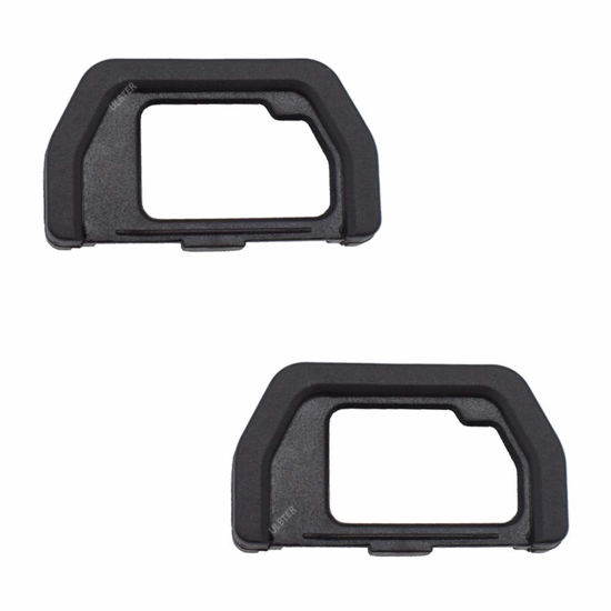 Picture of EP-15 Eyepiece Eyecup Viewfinder Eye Cup for Olympus OM-D E-M10 Mark II III/E-M5 Mark II Silver/Black Digital Cameras (2-Pack), ULBTER Viewfinder Eye Cup Cover EM5 EM10 MarkII MarkIII